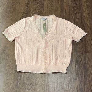 🔥🔥🔥J.Crew Light Pink Button-Up Cardigan Size: Medium🔥🔥🔥